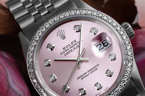 pink face rolex men's|rolex 34 datejust pink face.